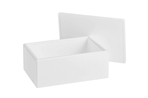 EPS-frigolitlåda 28 L, 550x380x230 mm - 1 pall (60 stycken)