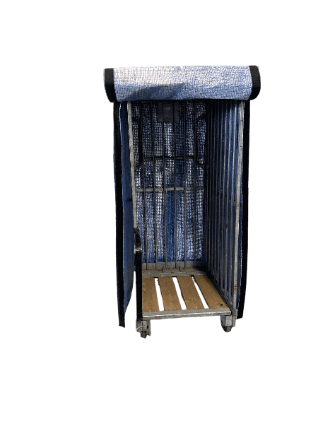 Återanvändbar termohuv för rullcontainer 85 x 70 x 155 cm med uppfällbar dörr