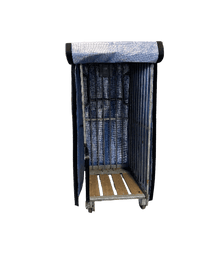 Återanvändbar termohuv för rullcontainer 85 x 70 x 155 cm med uppfällbar dörr