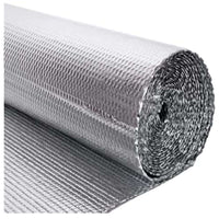 Isolerande folie på rulle 150cm x 50m x 3mm (Aluminium + bubbelplast + aluminium)