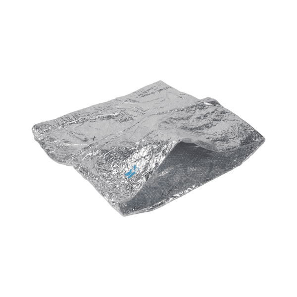Isoleringspåse 70cm x 70cm x 8mm (Metalliserad PET + Bubbelplast)