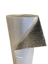 Isolerfolie på rulle 150 cm x 50 m x 4 mm (aluminium + bubbelplast)